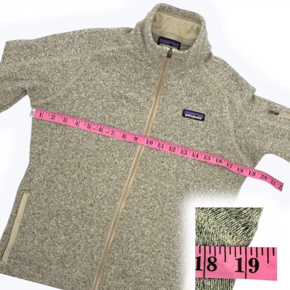 Patagonia Womens Better Sweater Birch Gray Size Med Full Zip Fleece Jacket - Picture 4 of 10